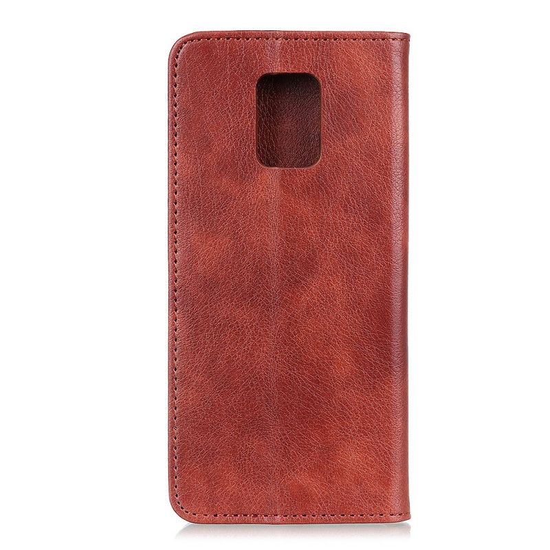 Folio-fodral Xiaomi Redmi Note 9S / Note 9 Pro Svart Elegant Split Läder