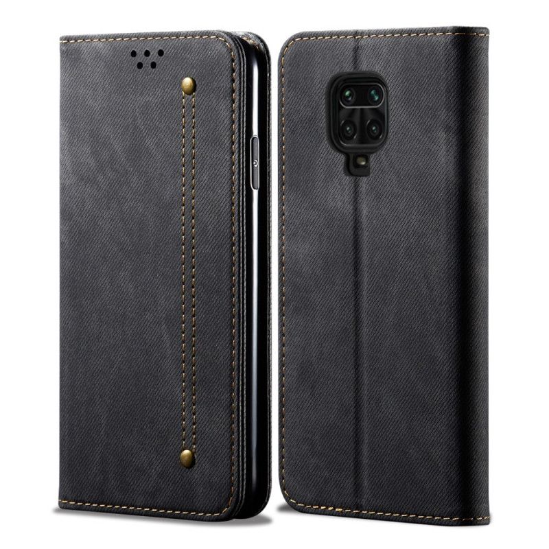 Folio-fodral Xiaomi Redmi Note 9S / Note 9 Pro Svart Jeanstyg