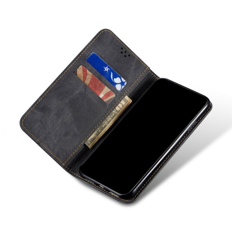 Folio-fodral Xiaomi Redmi Note 9S / Note 9 Pro Svart Jeanstyg