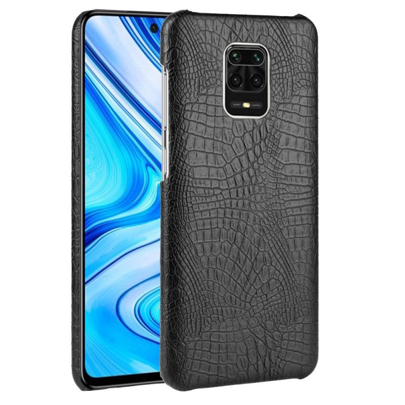 Skal för Xiaomi Redmi Note 9S / Note 9 Pro Svart Krokodilhudstil