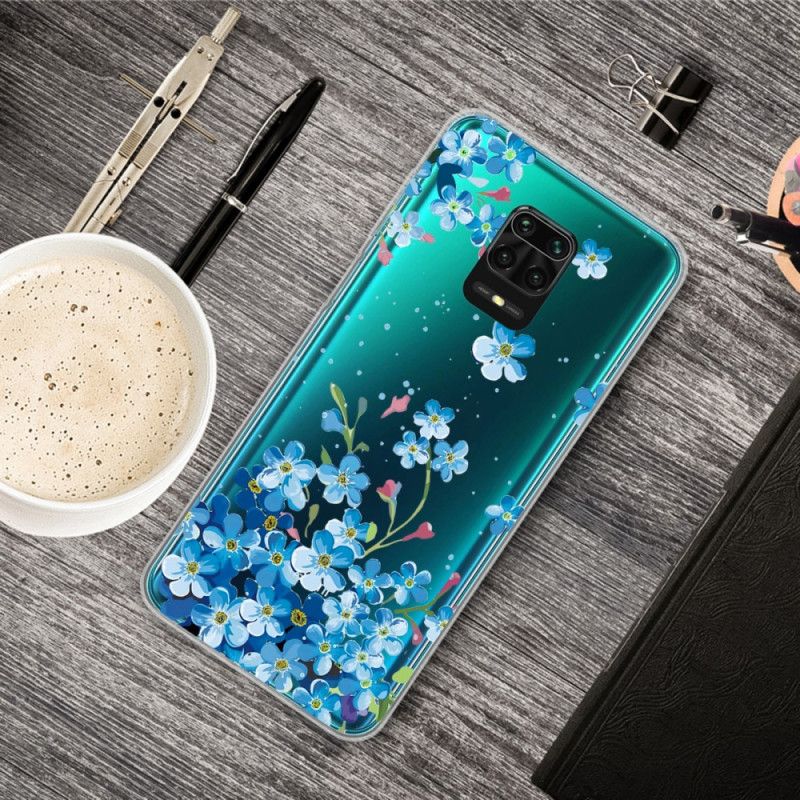 Skal Xiaomi Redmi Note 9S / Note 9 Pro Mobilskal Blå Blommor