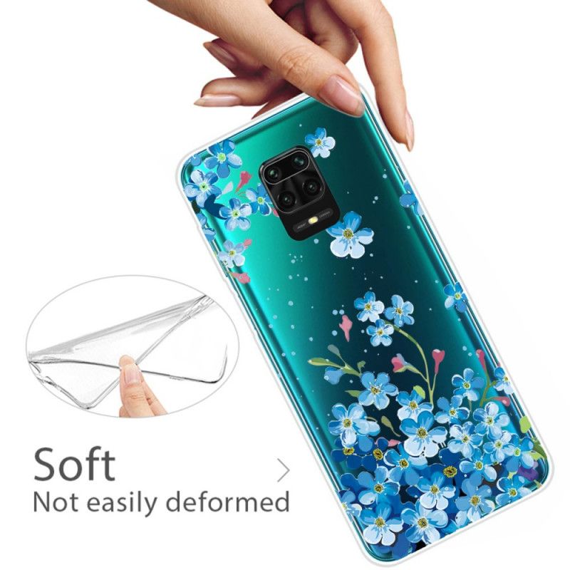 Skal Xiaomi Redmi Note 9S / Note 9 Pro Mobilskal Blå Blommor