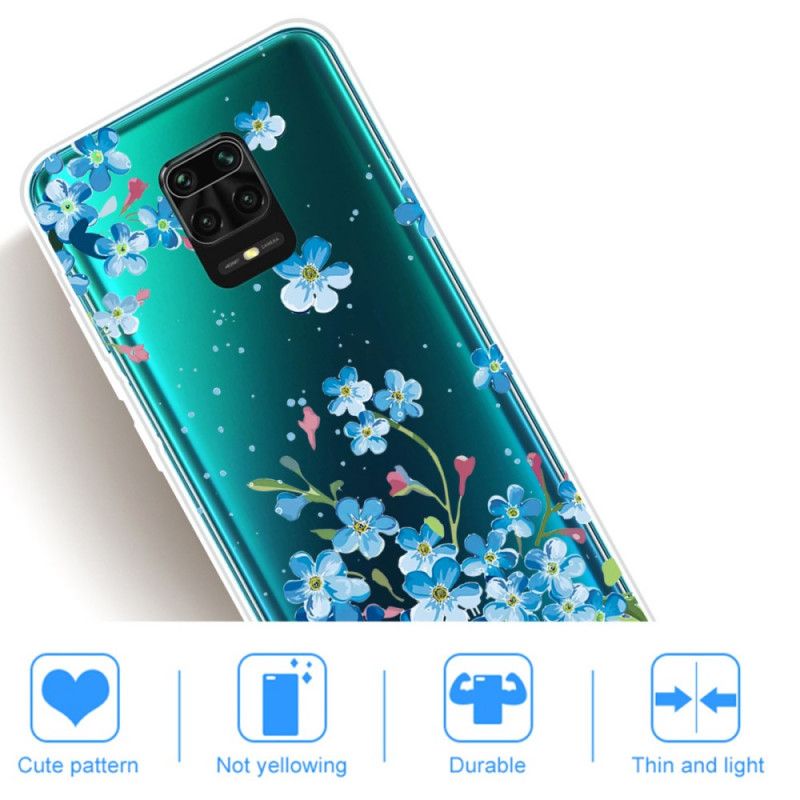 Skal Xiaomi Redmi Note 9S / Note 9 Pro Mobilskal Blå Blommor