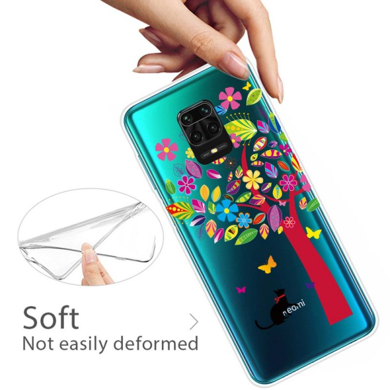 Skal Xiaomi Redmi Note 9S / Note 9 Pro Mobilskal Katt Under Det Färgade Trädet