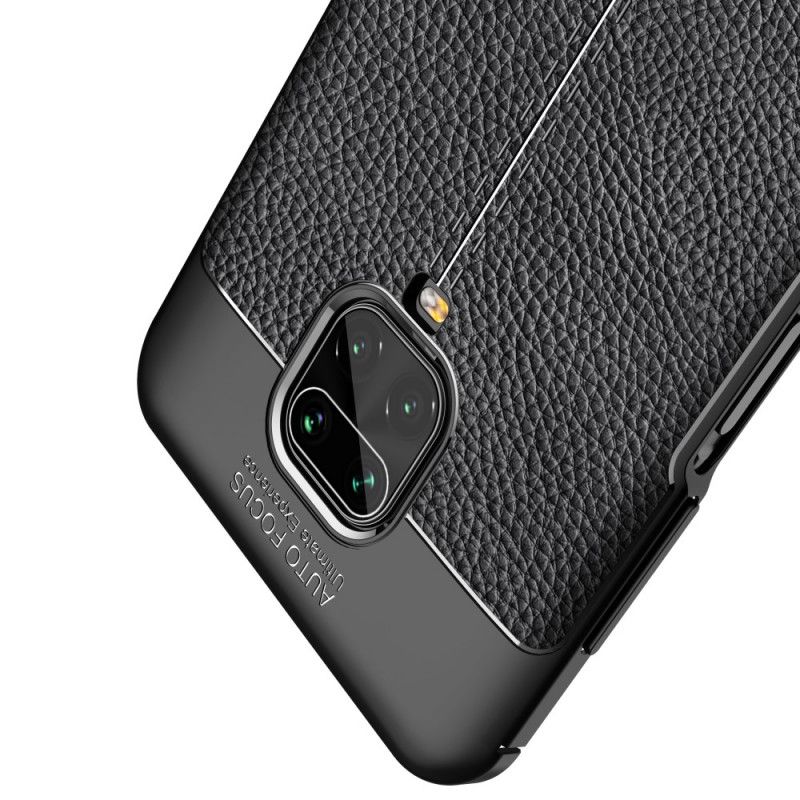 Skal Xiaomi Redmi Note 9S / Note 9 Pro Svart Mobilskal Lychee-Lädereffekt