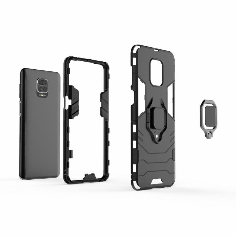 Skal Xiaomi Redmi Note 9S / Note 9 Pro Svart Resistent Ring