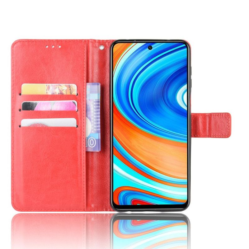 Skyddsfodral Xiaomi Redmi Note 9S / Note 9 Pro Svart Flashigt Konstläder