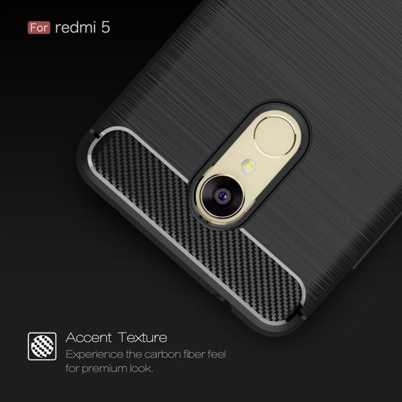Skal Xiaomi Redmi 5 Svart Borstad Kolfiber
