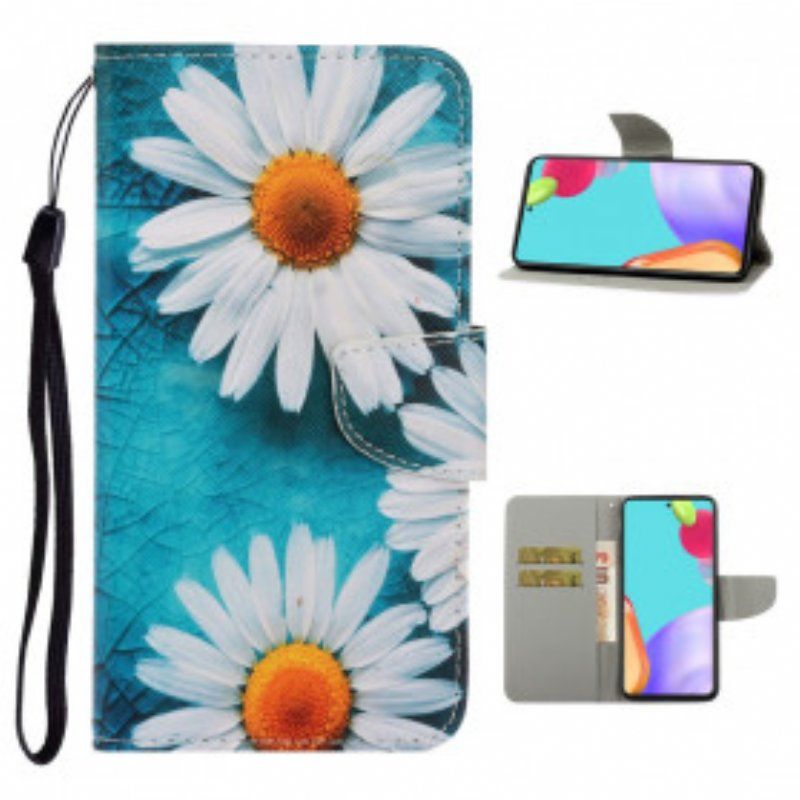 Fodral Samsung Galaxy A52 4G / A52 5G / A52s 5G Med Kedjar Thong Daisies