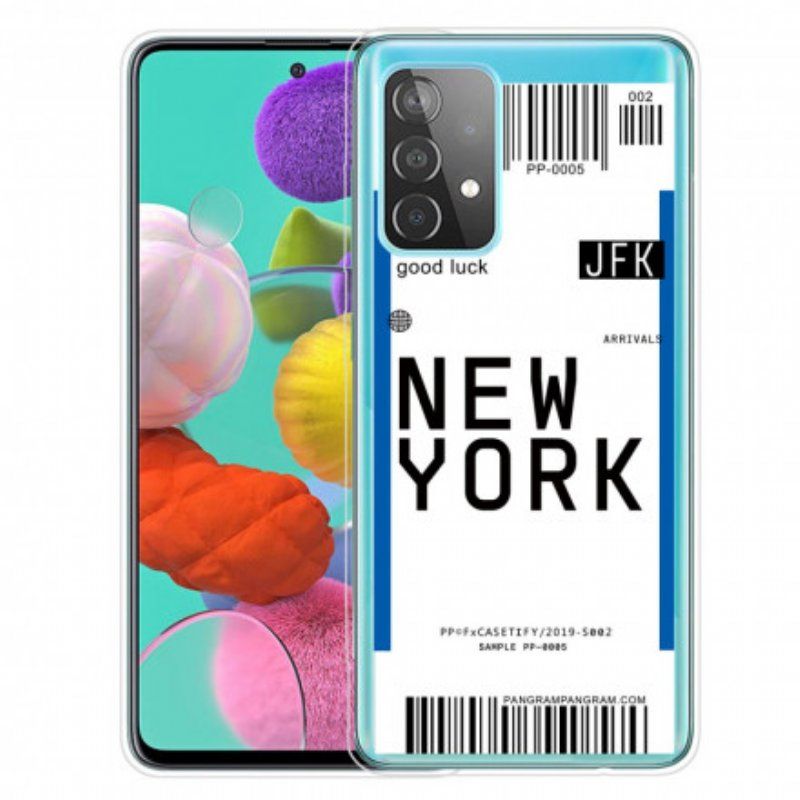 Skal Samsung Galaxy A52 4G / A52 5G / A52s 5G Boardingkort Till New York