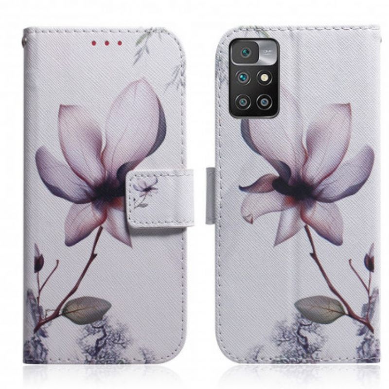 Fodral Xiaomi Redmi 10 Gammal Rosa Blomma