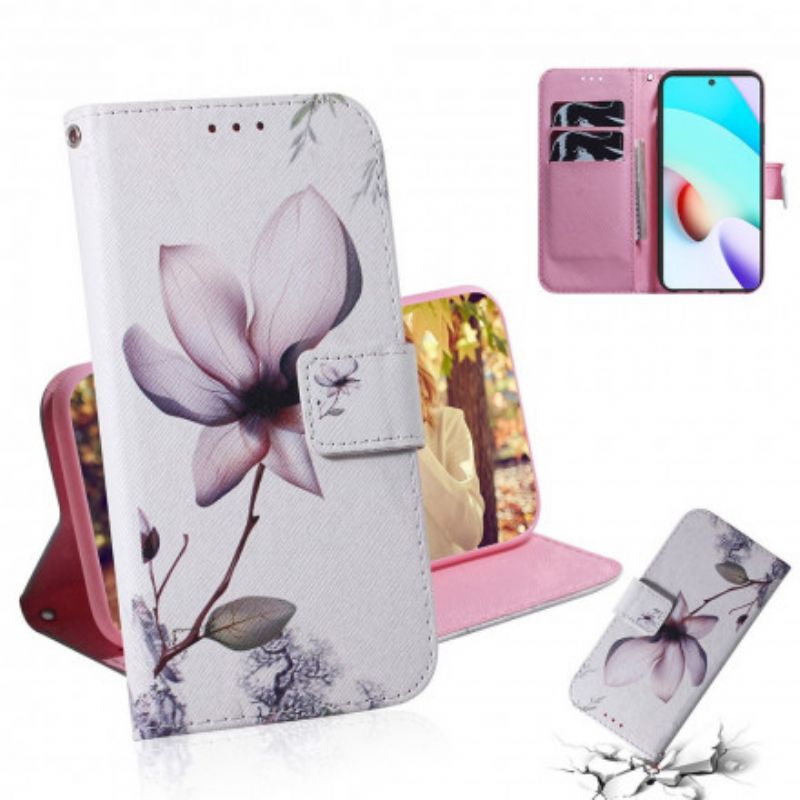 Fodral Xiaomi Redmi 10 Gammal Rosa Blomma