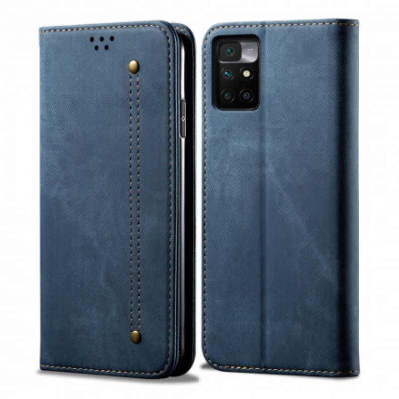 Folio-fodral Xiaomi Redmi 10 Denimtyg