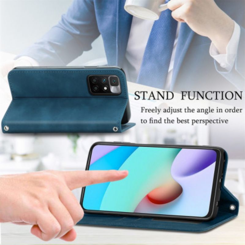 Folio-fodral Xiaomi Redmi 10 Skin-touch