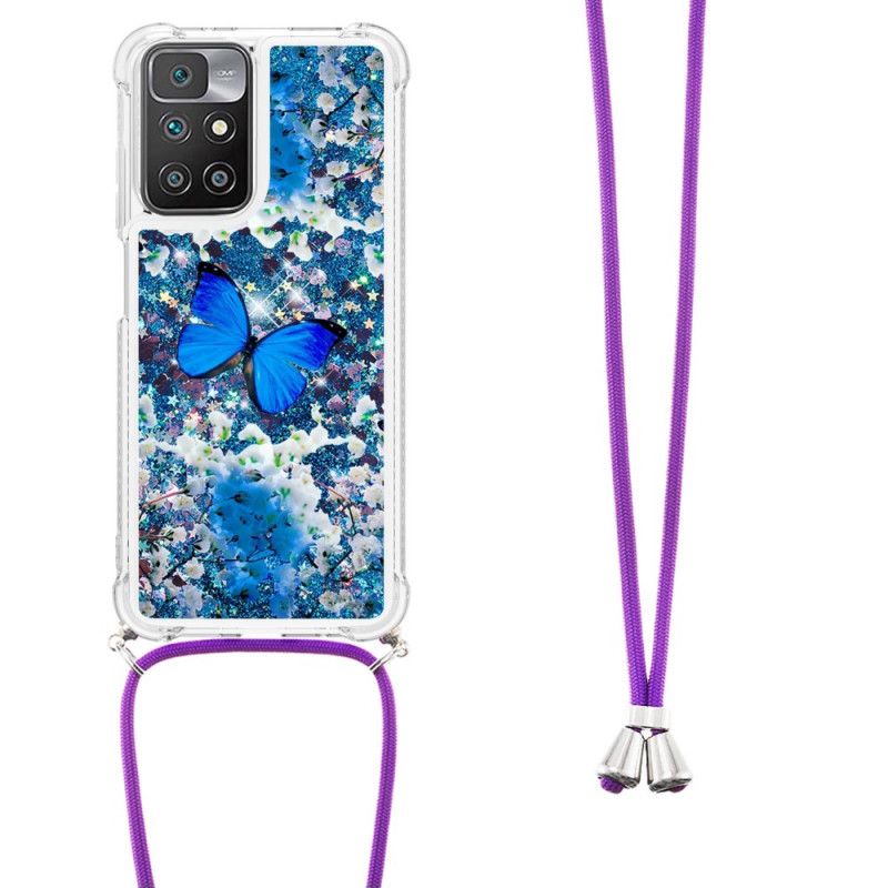 Skal Xiaomi Redmi 10 Butterfly Sequin Dragsko