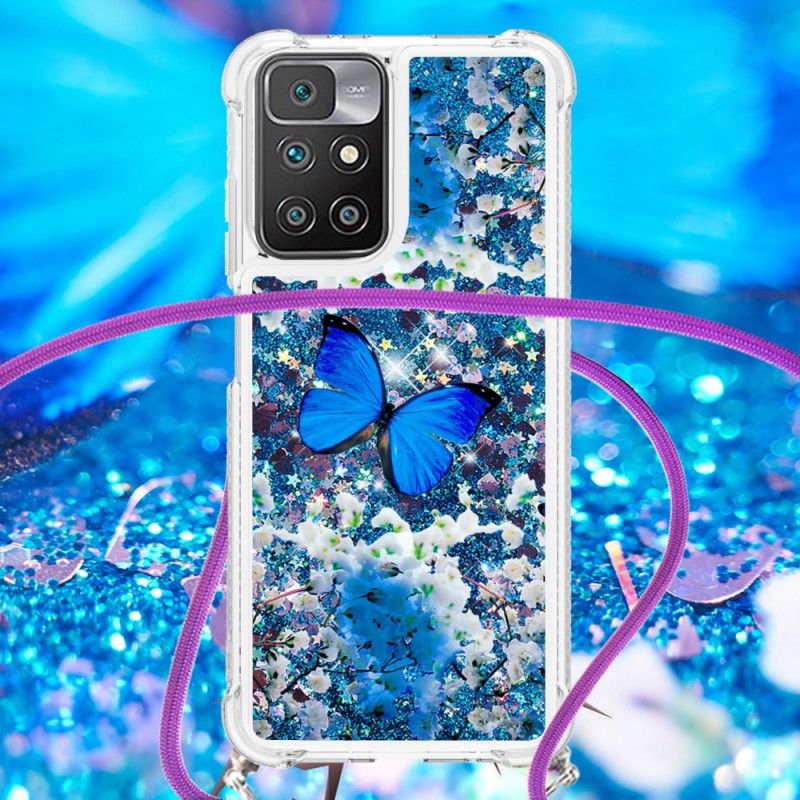 Skal Xiaomi Redmi 10 Butterfly Sequin Dragsko