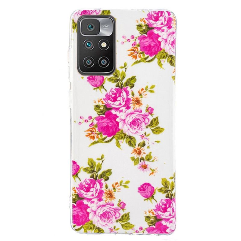 Skal Xiaomi Redmi 10 Telefonfodral Fluorescerande Liberty Flowers