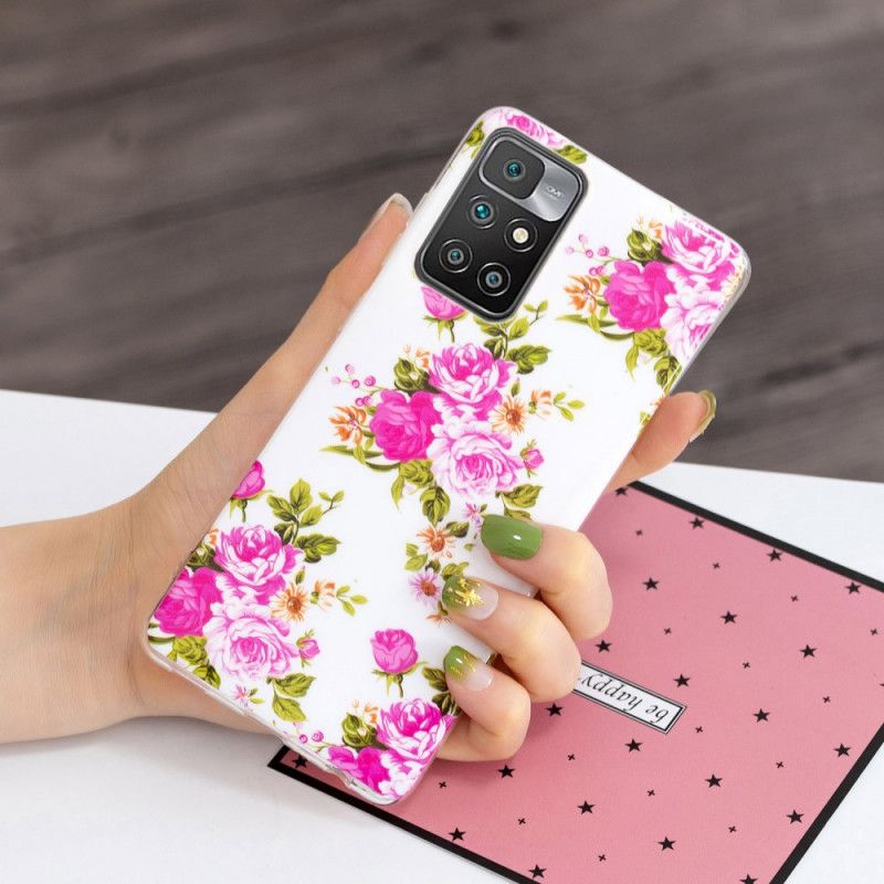 Skal Xiaomi Redmi 10 Telefonfodral Fluorescerande Liberty Flowers