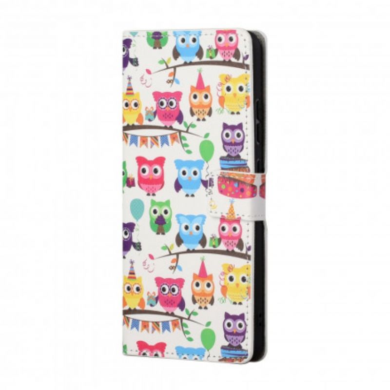 Skyddsfodral Xiaomi Redmi 10 Flera Strappy Owls