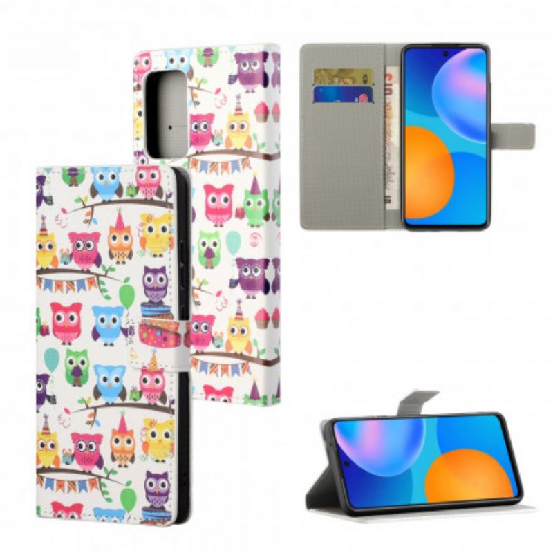 Skyddsfodral Xiaomi Redmi 10 Flera Strappy Owls