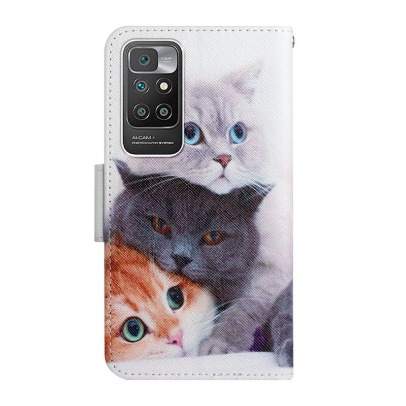 Skyddsfodral Xiaomi Redmi 10 Pile Of Cats Lanyard