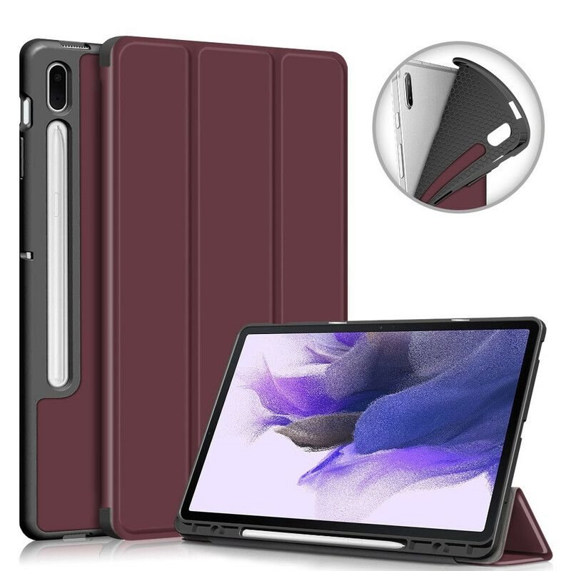 Smart Case Samsung Galaxy Tab S7 Fe Tri-fold Förstärkt Pennhållare