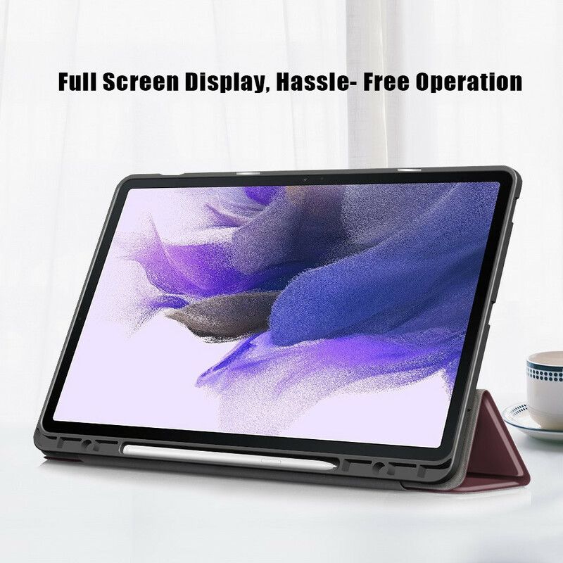 Smart Case Samsung Galaxy Tab S7 Fe Tri-fold Förstärkt Pennhållare