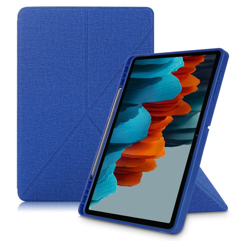 Smart Fodral Samsung Galaxy Tab S7 Fe Origami Tygstruktur