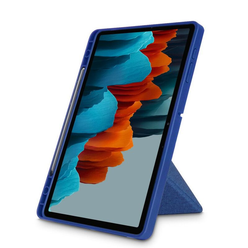 Smart Fodral Samsung Galaxy Tab S7 Fe Origami Tygstruktur