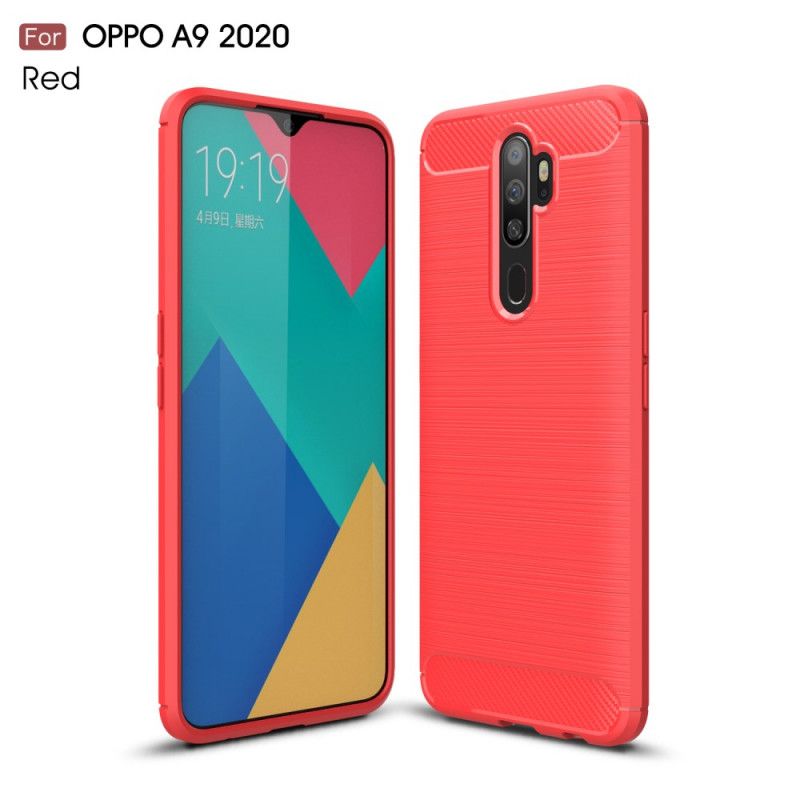 Skal Oppo A5 2020 Svart Borstad Kolfiber