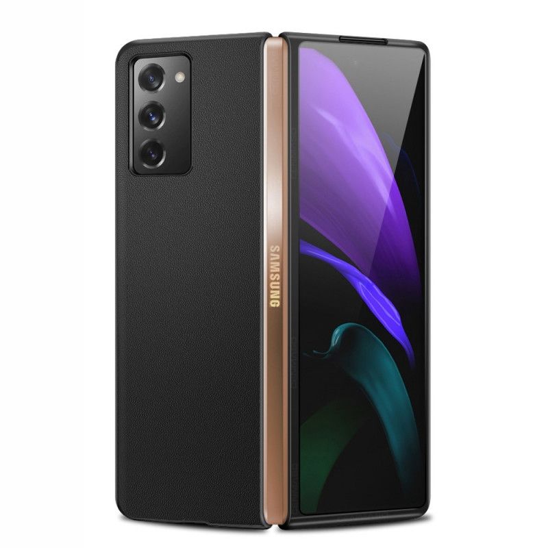 Skal för Samsung Galaxy Z Fold 2 Svart Äkta Läder