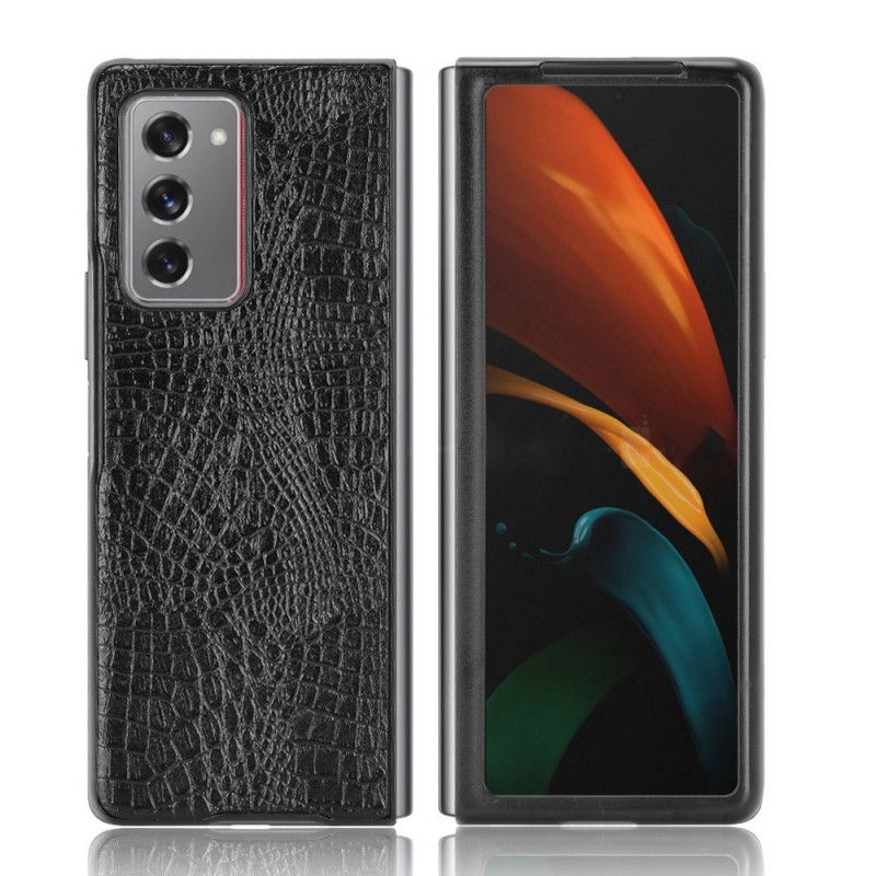 Skal Samsung Galaxy Z Fold 2 Svart Krokodilhudstil