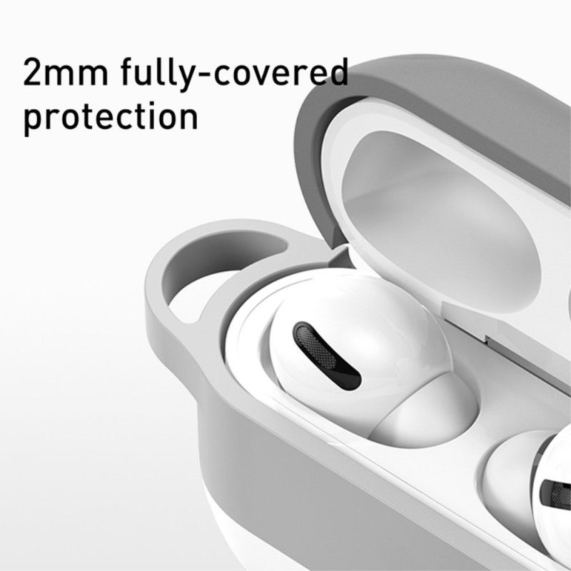 Skal AirPods Pro Grå Molnstil Med Baseus Karbinhake