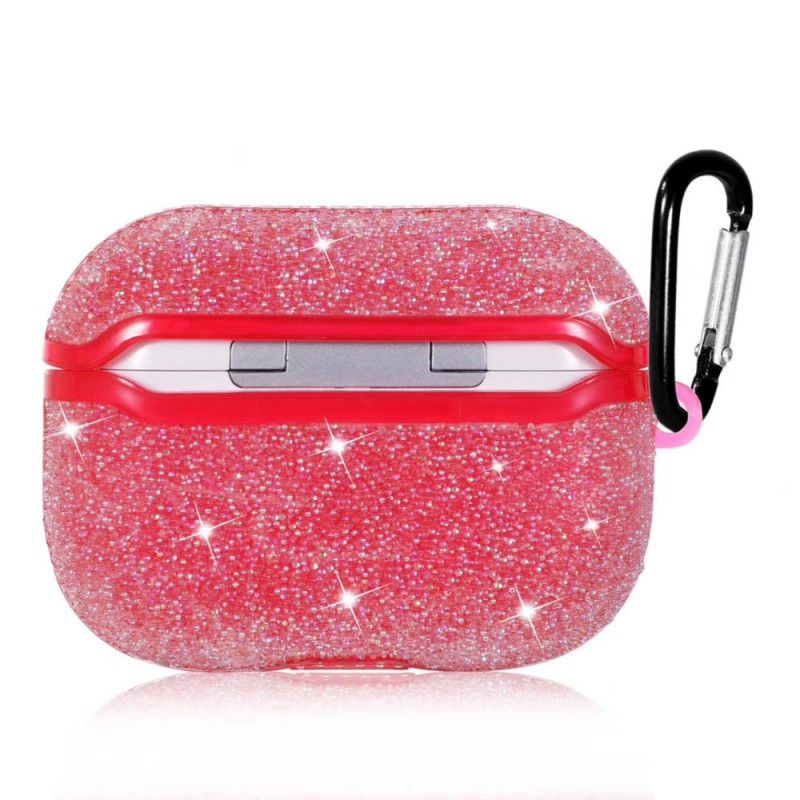 Skal AirPods Pro Grå Rhinestones Diamanter Med Snäppkrok