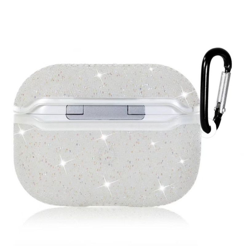 Skal AirPods Pro Grå Rhinestones Diamanter Med Snäppkrok