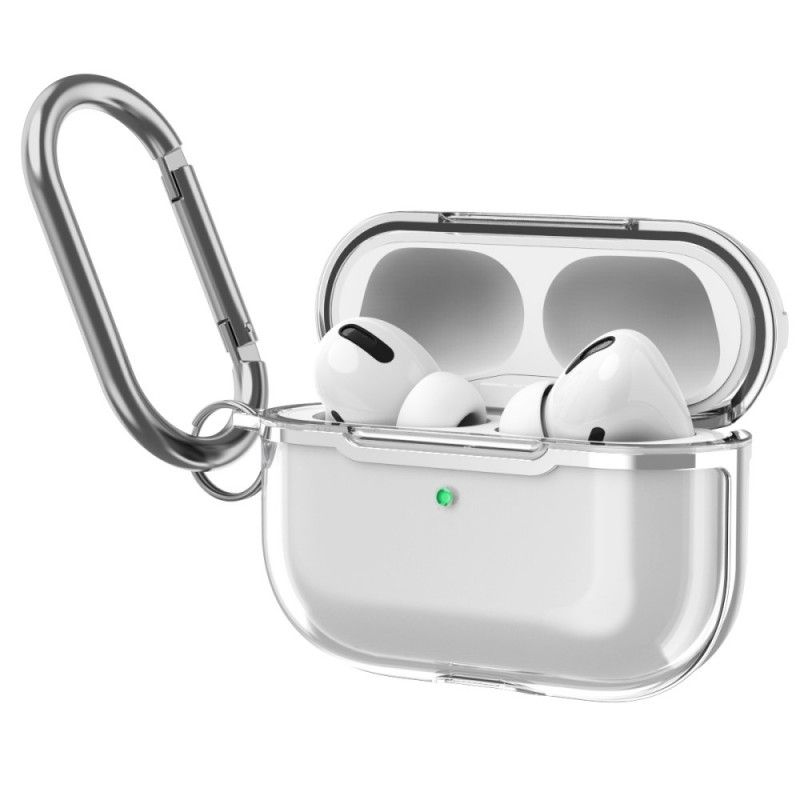 Skal AirPods Pro Grå Transparent Metallisk Design Med Karbinhake