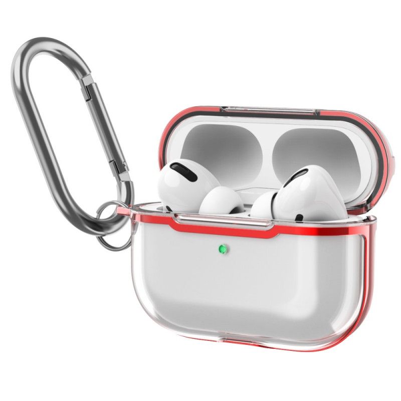 Skal AirPods Pro Grå Transparent Metallisk Design Med Karbinhake