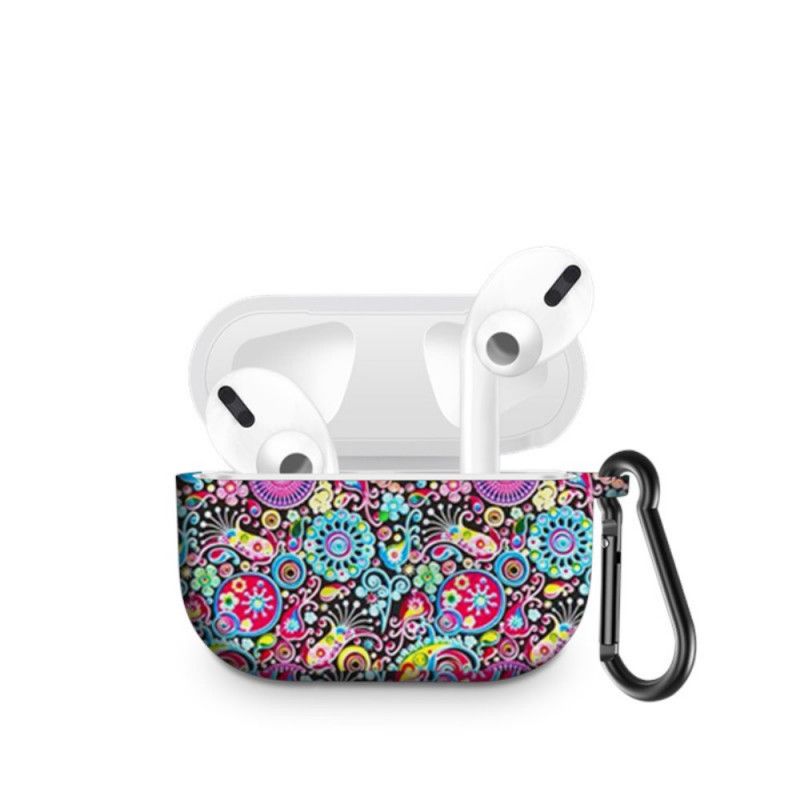 Skal AirPods Pro Mobilskal Silikon Paisley Med Snäppkrok