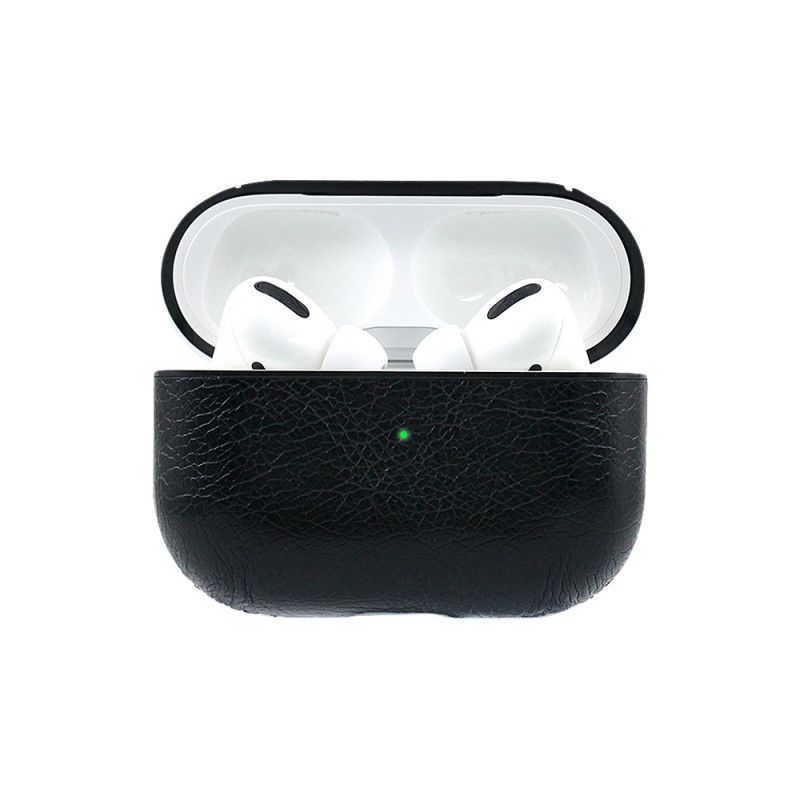 Skal AirPods Pro Svart Konstläder Med Prinshatt Sladd