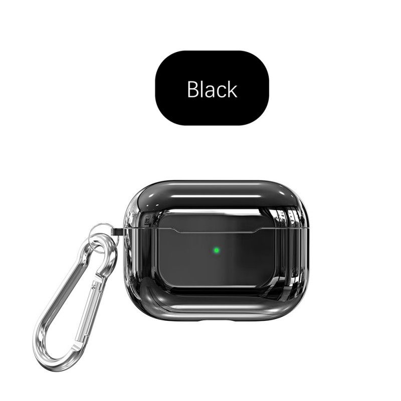 Skal AirPods Pro Svart Metallisk Stil Med Karbinhake