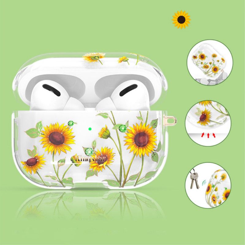 Skal AirPods Pro Vit Swarovski Kingxbar Lysande Blommor