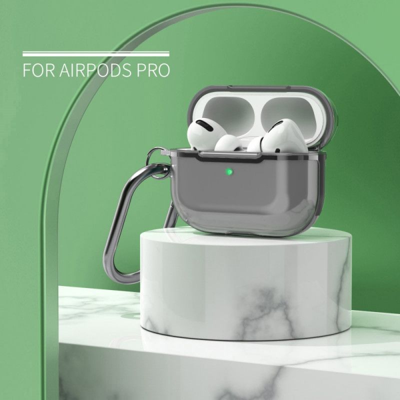 Skal för AirPods Pro Grå Metallisk Design Med Karbinhake