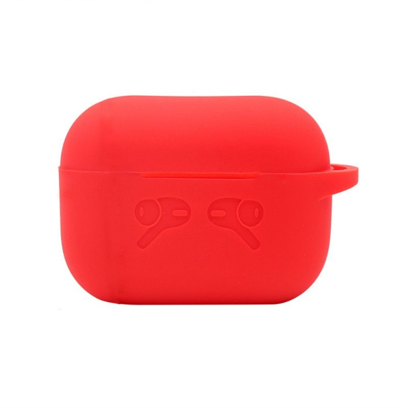 Skal för AirPods Pro Svart Silikon Med Rena Färger Med Karbinhake