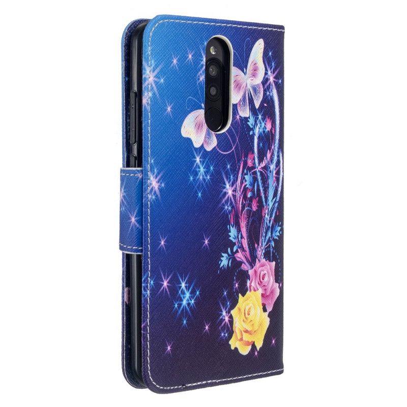 Fodral Xiaomi Redmi 8 Svart Fantastiska Fjärilar