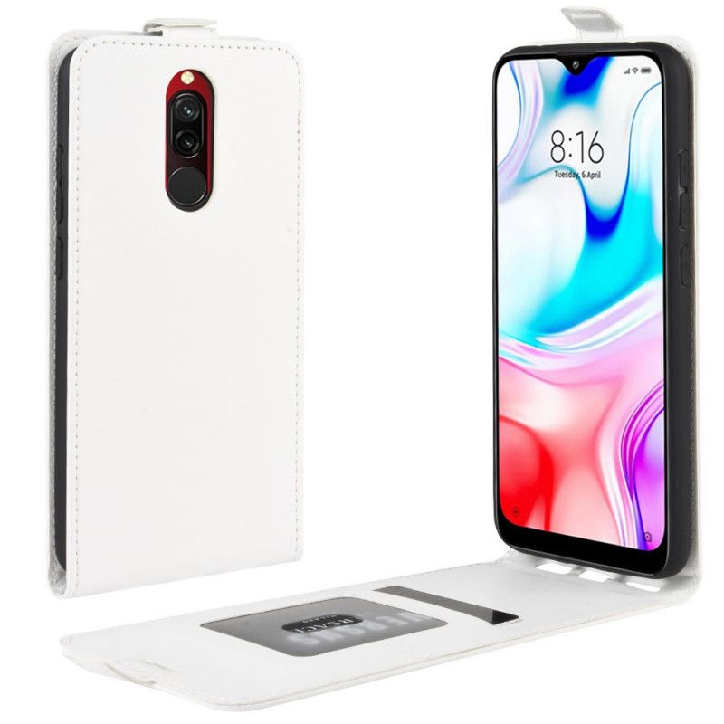 Fodral Xiaomi Redmi 8 Svart Vikbar Lädereffekt