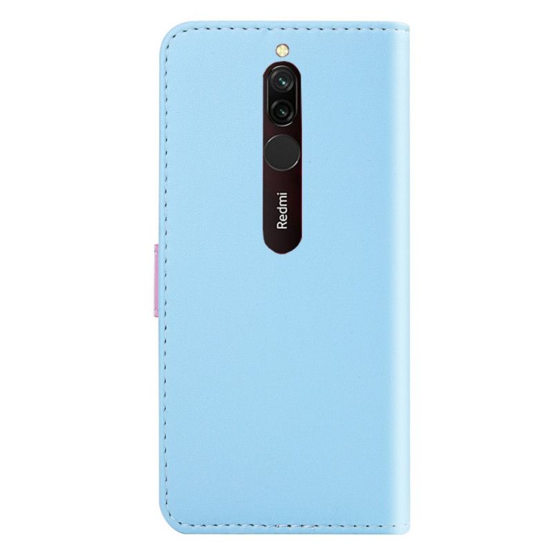 Läderfodral Xiaomi Redmi 8 Vit Mobilskal Tricolor Lädereffekt