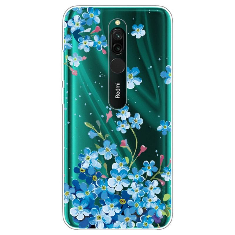 Skal för Xiaomi Redmi 8 Bukett Med Blå Blommor