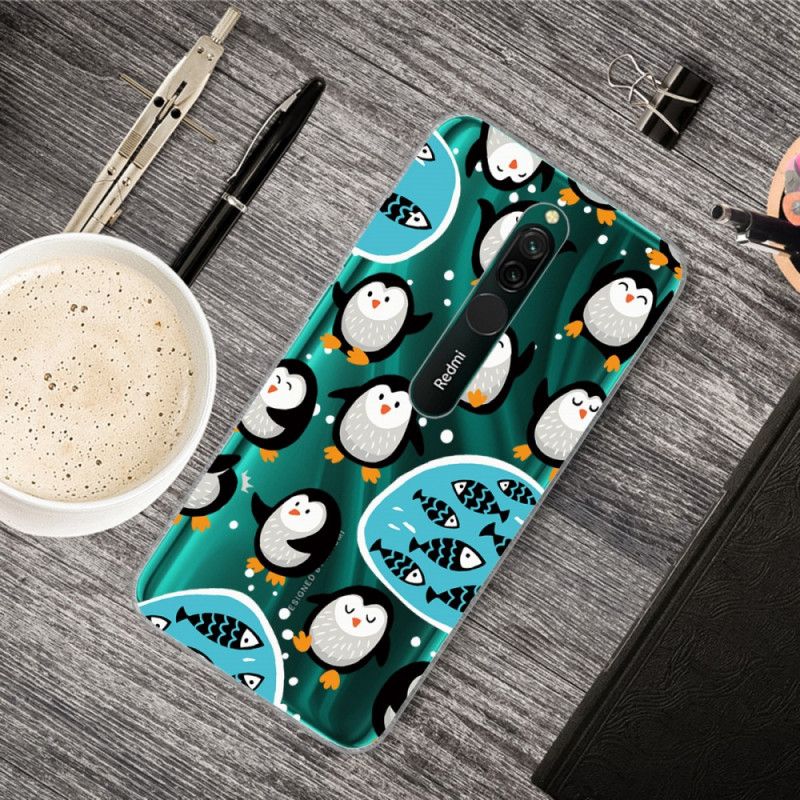 Skal för Xiaomi Redmi 8 Pingviner Och Fiskar