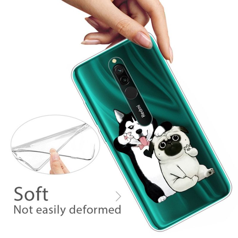 Skal Xiaomi Redmi 8 Mobilskal Roliga Hundar