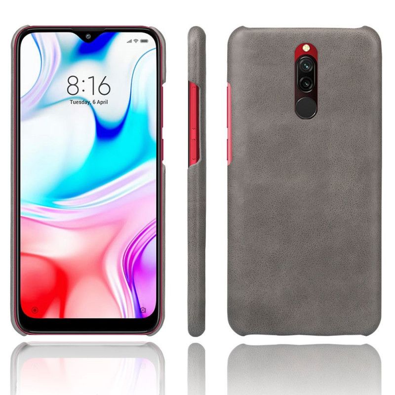 Skal Xiaomi Redmi 8 Röd Ksq-Lädereffekt